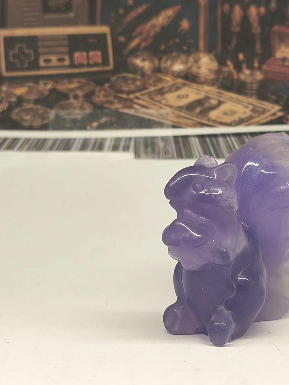 Purple Quartz Crystal Squirrel Figurine - Picture 4 of 9